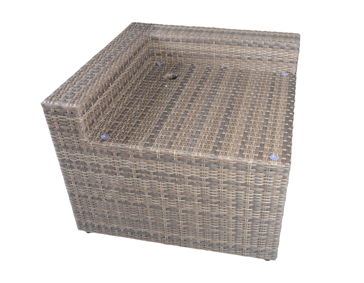 Tamyra Resin Wicker Side Table & Ottoman