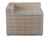 Tamyra Resin Wicker Side Table & Ottoman