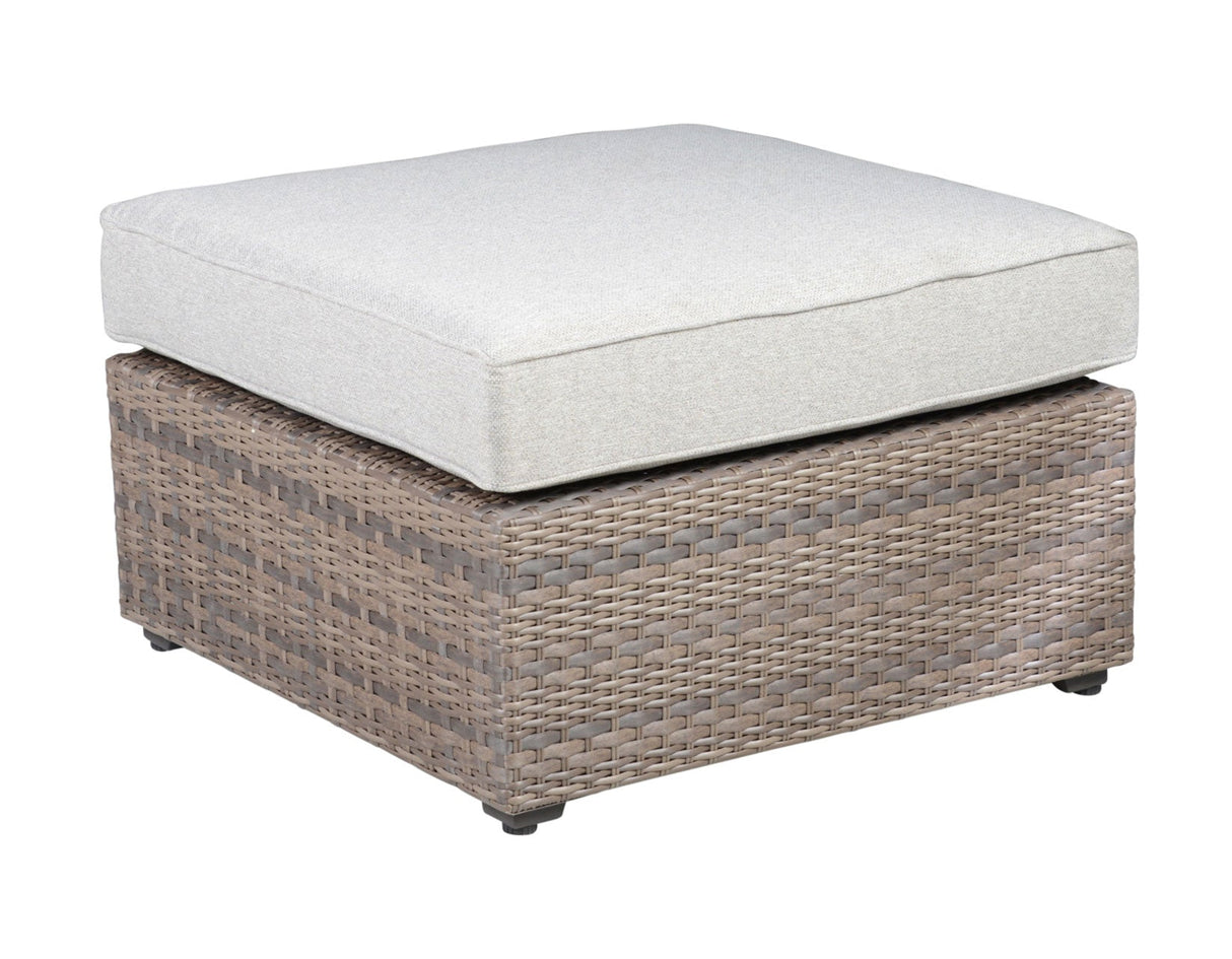 Tamyra Resin Wicker Side Table & Ottoman