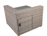 Tamyra Resin Wicker Side Table & Ottoman by Steve Silver at Eve Furniture