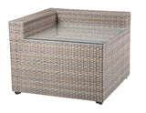 Tamyra Resin Wicker Side Table & Ottoman by Steve Silver at Eve Furniture