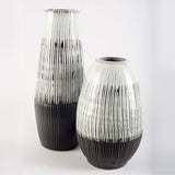 Tanami I Tall Dark Brown/White Ceramic Vase by Mercana at Eve Furniture