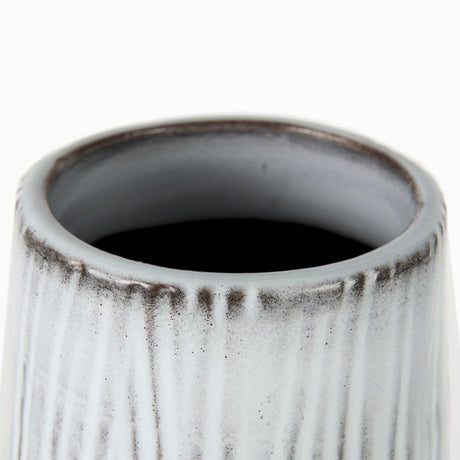Tanami I Tall Dark Brown/White Ceramic Vase by Mercana at Eve Furniture