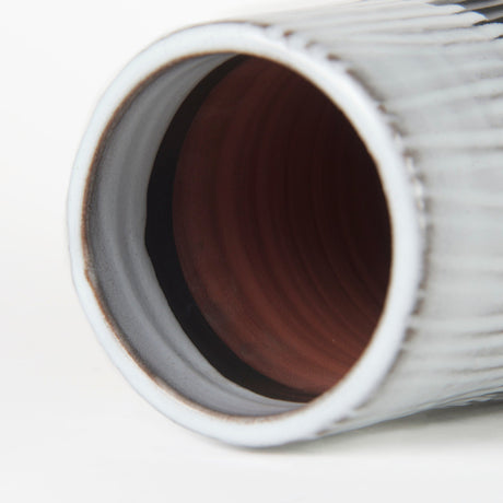 Tanami I Tall Dark Brown/White Ceramic Vase by Mercana at Eve Furniture