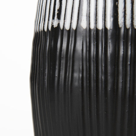 Tanami I Tall Dark Brown/White Ceramic Vase by Mercana at Eve Furniture