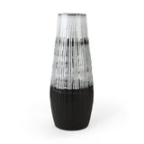 Tanami I Tall Dark Brown/White Ceramic Vase by Mercana at Eve Furniture