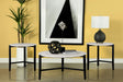 Tandi White 3-Piece Faux Marble Coffee and End Table Set by Coaster at Eve Furniture