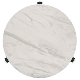 Tandi White Marble/Black Round End Table Faux by Coaster at Eve Furniture