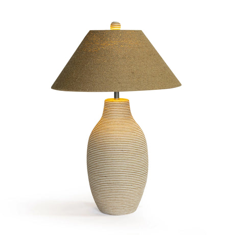 Tanga Natural Jute and Cotton Table Lamp by TOV Furniture at Eve Furniture