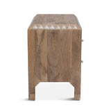 Tangiers 26" Nightstand in Carved Natural White by Home Trends & Design at Eve Furniture