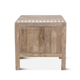 Tangiers 26" Nightstand in Carved Natural White by Home Trends & Design at Eve Furniture