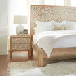 Tangiers 26" Nightstand in Carved Natural White by Home Trends & Design at Eve Furniture