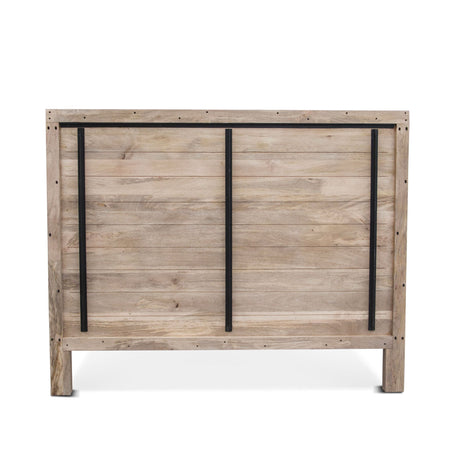 Tangiers King Bed in Carved Natural White by Home Trends & Design at Eve Furniture