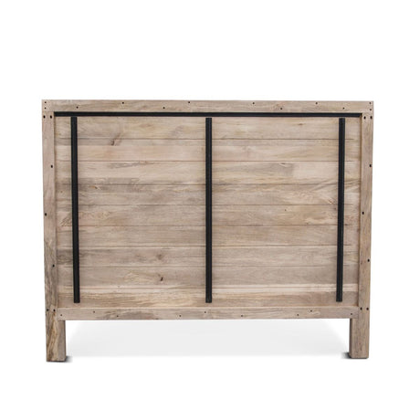 Tangiers Queen Bed in Carved Natural White by Home Trends & Design at Eve Furniture