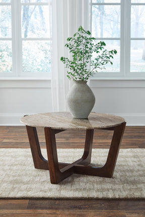Tanidore Warm Brown Coffee Table by Ashley at Eve Furniture
