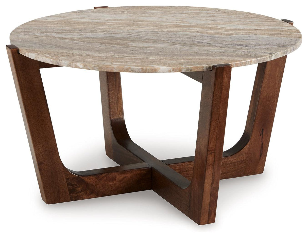 Tanidore Warm Brown Coffee Table by Ashley at Eve Furniture