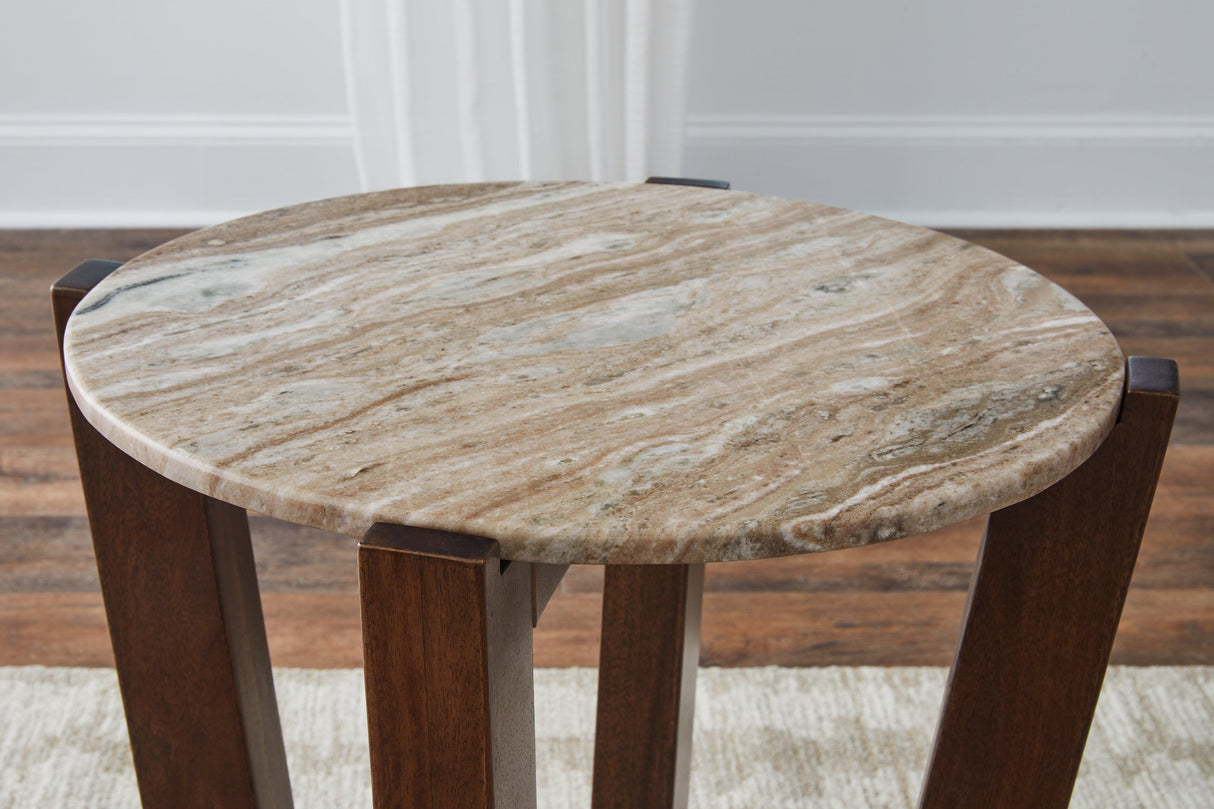 Tanidore Warm Brown End Table by Ashley at Eve Furniture