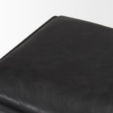 Taniel Black Leather w/ Black Metal Counter Stool by Mercana at Eve Furniture