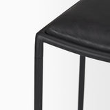 Taniel Black Leather w/ Black Metal Counter Stool by Mercana at Eve Furniture