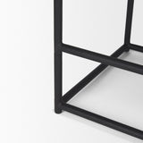 Taniel Brown Leather w/ Black Metal Counter Stool by Mercana at Eve Furniture