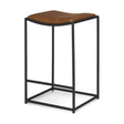 Taniel Brown Leather w/ Black Metal Counter Stool by Mercana at Eve Furniture