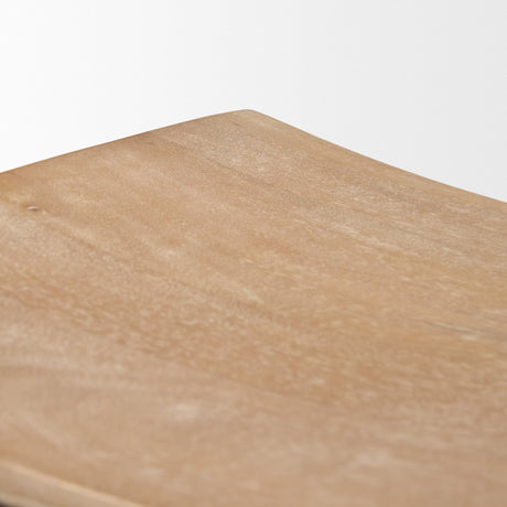 Taniel Light Brown Wood w/ Black Metal Counter Stool by Mercana at Eve Furniture