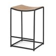 Taniel Light Brown Wood w/ Black Metal Counter Stool by Mercana at Eve Furniture