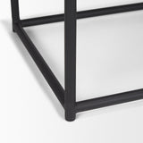 Taniel Light Brown Wood w/ Black Metal Stool by Mercana at Eve Furniture