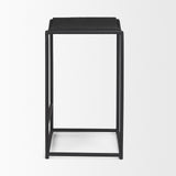Taniel Textured Black Wood w/ Black Metal Counter Stool by Mercana at Eve Furniture