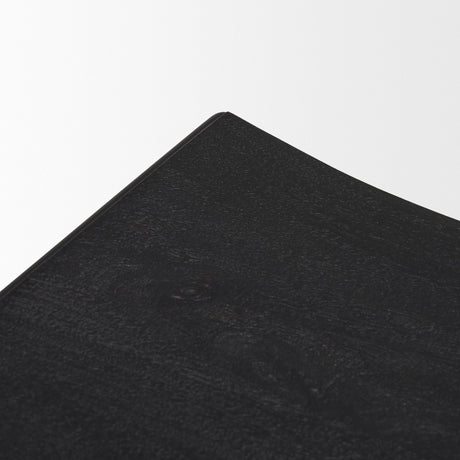 Taniel Textured Black Wood w/ Black Metal Counter Stool by Mercana at Eve Furniture