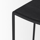 Taniel Textured Black Wood w/ Black Metal Counter Stool by Mercana at Eve Furniture