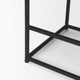 Taniel Textured Black Wood w/ Black Metal Counter Stool by Mercana at Eve Furniture