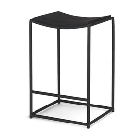 Taniel Textured Black Wood w/ Black Metal Counter Stool by Mercana at Eve Furniture
