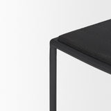 Taniel Textured Black Wood w/ Black Metal Stool by Mercana at Eve Furniture