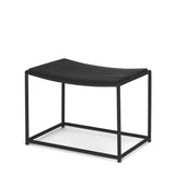 Taniel Textured Black Wood w/ Black Metal Stool by Mercana at Eve Furniture