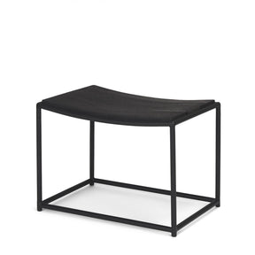 Taniel Textured Black Wood w/ Black Metal Stool by Mercana at Eve Furniture