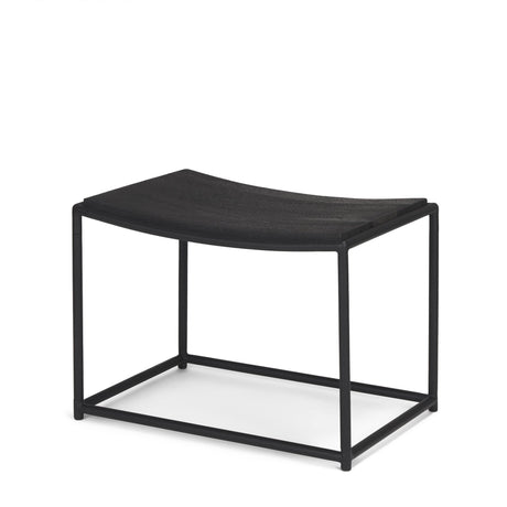 Taniel Textured Black Wood w/ Black Metal Stool by Mercana at Eve Furniture