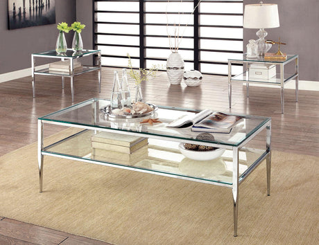 Tanika Chrome End Table by Furniture of America at Eve Furniture