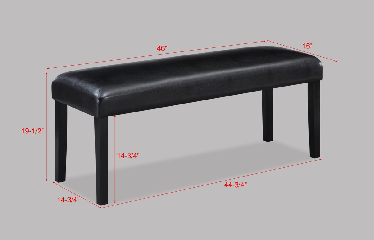 Tanner Black Dining Bench by Crown Mark at Eve Furniture