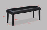 Tanner Black Dining Bench by Crown Mark at Eve Furniture