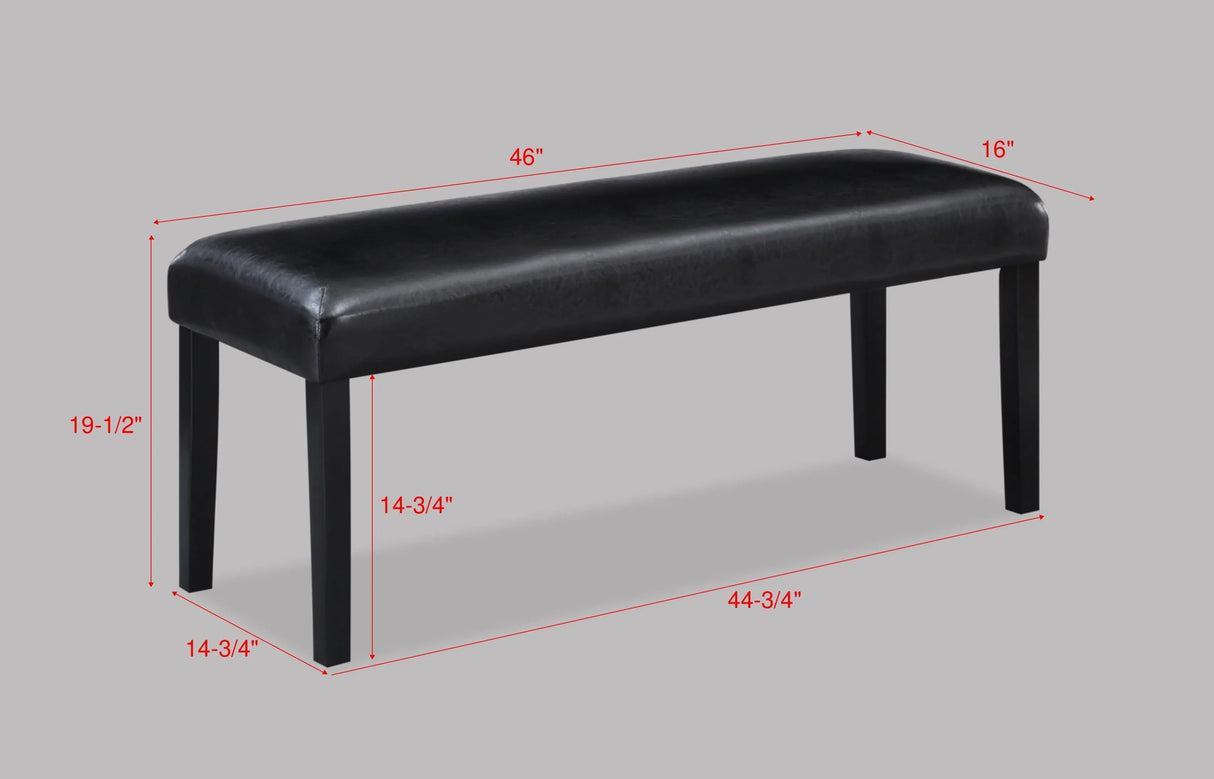 Tanner Black Dining Bench by Crown Mark at Eve Furniture
