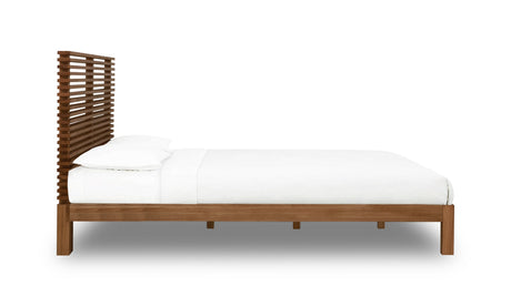 Tanner Eastern King Solid Ash Platform Bed in Roux by Modus Furniture at Eve Furniture