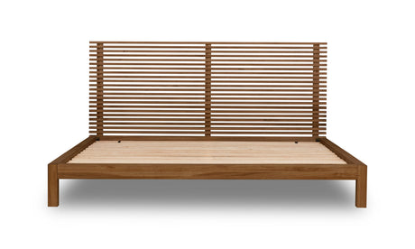 Tanner Eastern King Solid Ash Platform Bed in Roux by Modus Furniture at Eve Furniture
