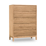 Tanner Five Drawer Ash Wood Chest in Flaxen by Modus Furniture at Eve Furniture