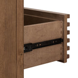 Tanner Five Drawer Ash Wood Chest in Roux by Modus Furniture at Eve Furniture