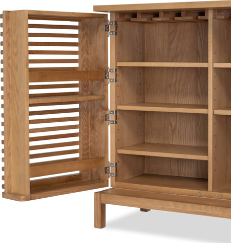 Tanner Flaxen Bar Cabinet by Modus Furniture at Eve Furniture