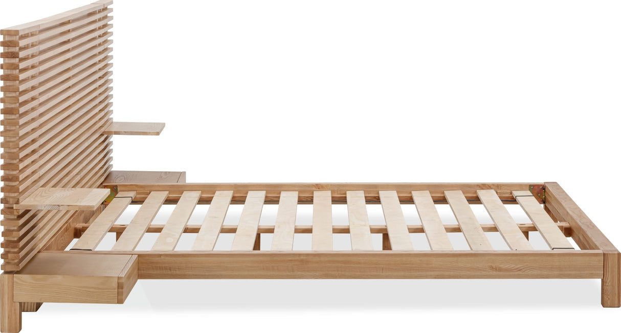 Tanner Flaxen California King Solid Ash Wall Bed with Integrated Nightstands by Modus Furniture at Eve Furniture