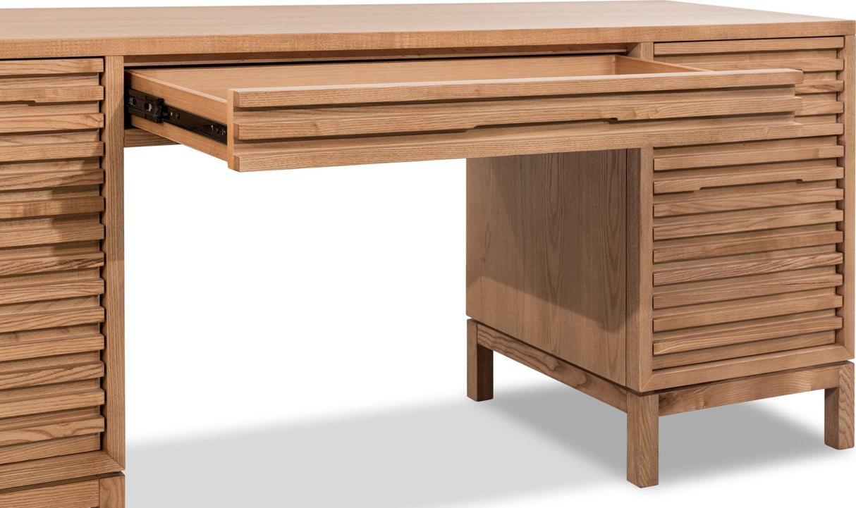 Tanner Flaxen File Drawer Desk by Modus Furniture at Eve Furniture