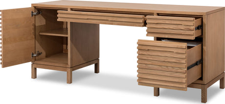 Tanner Flaxen File Drawer Desk by Modus Furniture at Eve Furniture
