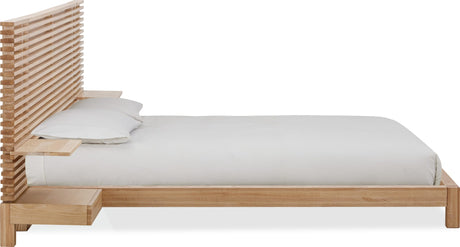 Tanner Flaxen Full Solid Ash Wall Bed with Integrated Nightstands by Modus Furniture at Eve Furniture